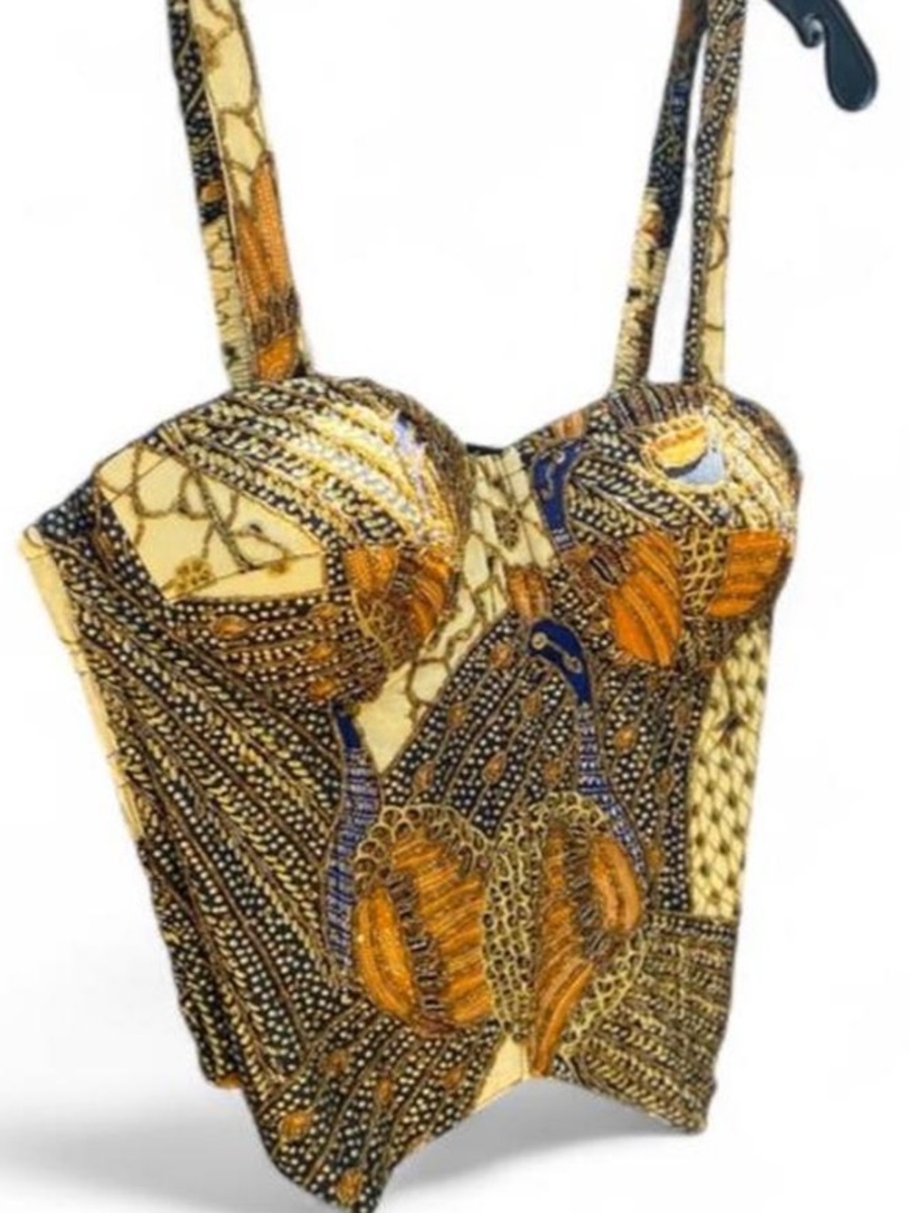 Women’s Texture/Beaded Bustier Top Sz Medium